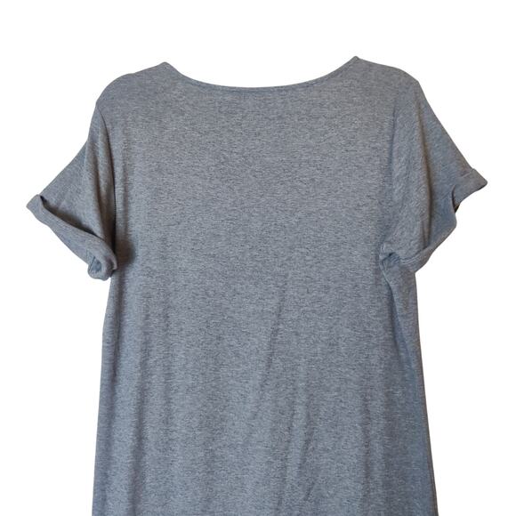 Theory Saydie Classic Gray Minimal Shirt Dress Shirttail Hem Medium Made in Peru - Picture 6 of 10